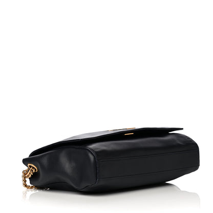 Saint Laurent Smooth Calfskin Suede Medium Reversible Monogram Kate Satchel Navy 9 of 18