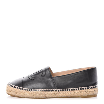 Chanel Lambskin CC Espadrilles 39 Black 1 of 13