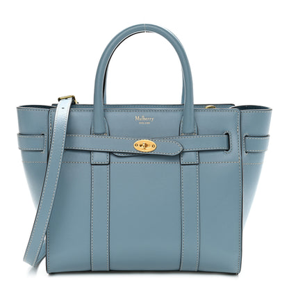 Mulberry Silky Calfskin Small Bayswater Zip Tote Nordic Blue 1 of 8