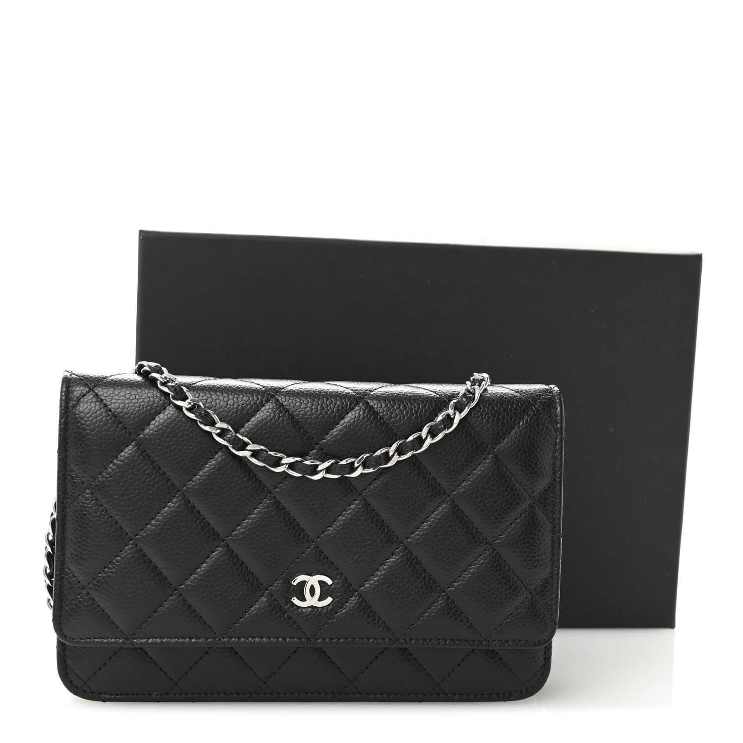 Chanel Caviar Quilted Wallet On Chain WOC Black 12 of 12