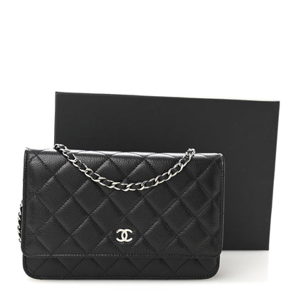 Chanel Caviar Quilted Wallet On Chain WOC Black 12 of 12