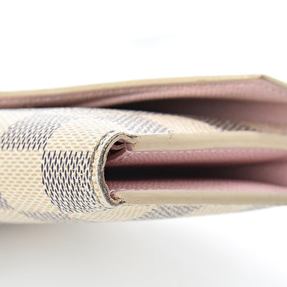 Louis Vuitton Damier Azur Victorine Wallet Rose Ballerine 12 of 15