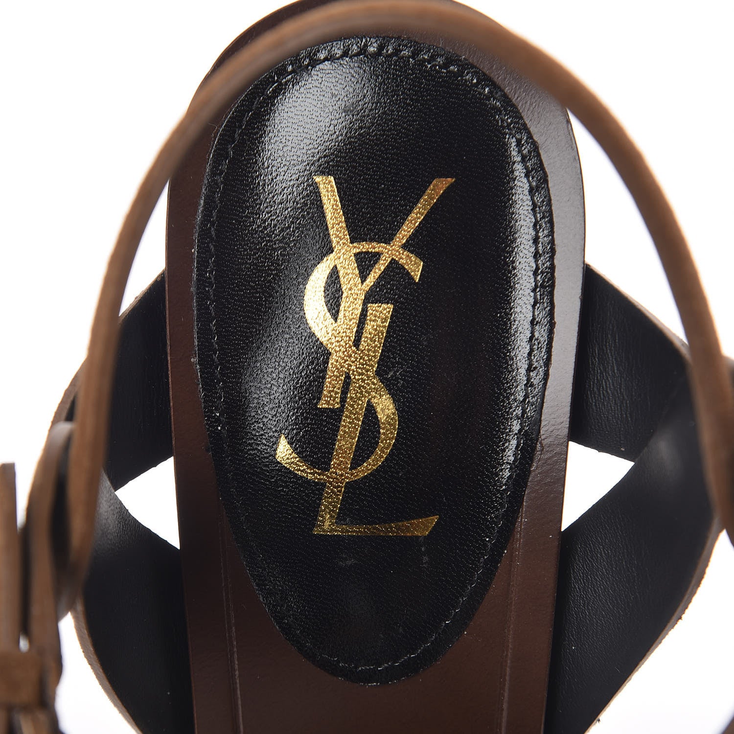 Saint Laurent Suede Tribute 75 Platform Sandals 39.5 Land 13 of 18