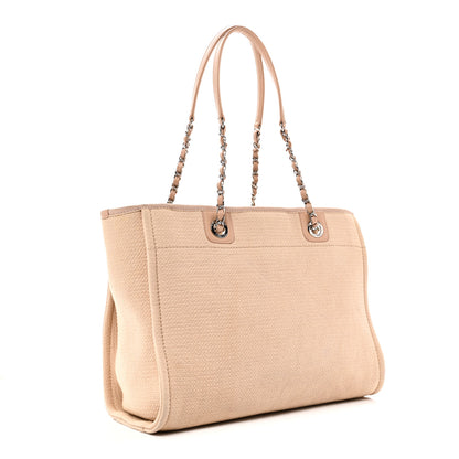 Chanel Mixed Fibers Small Deauville Tote Beige 3 of 11