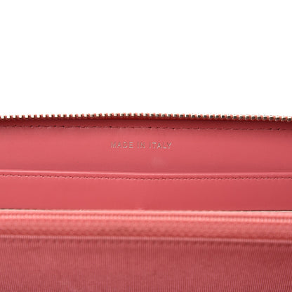 Chanel Caviar Chevron Large Gusset Zip Around Wallet Pink 6 of 9