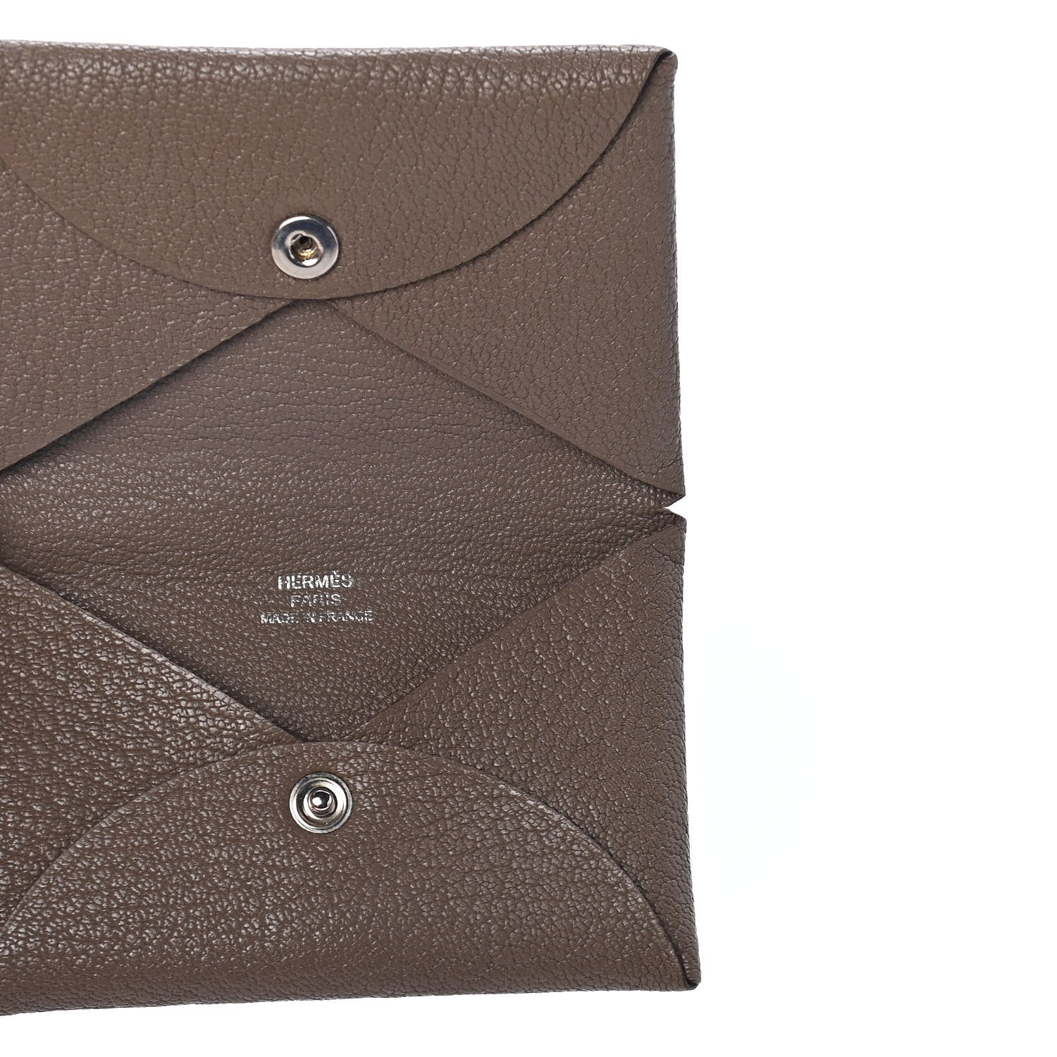 Hermes Chevre Mysore Calvi Card Case Etoupe 4 of 4
