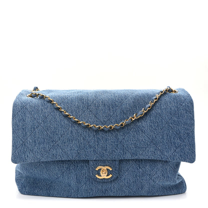 Chanel Denim Souplissimo Maxi Flap Blue 1 of 11