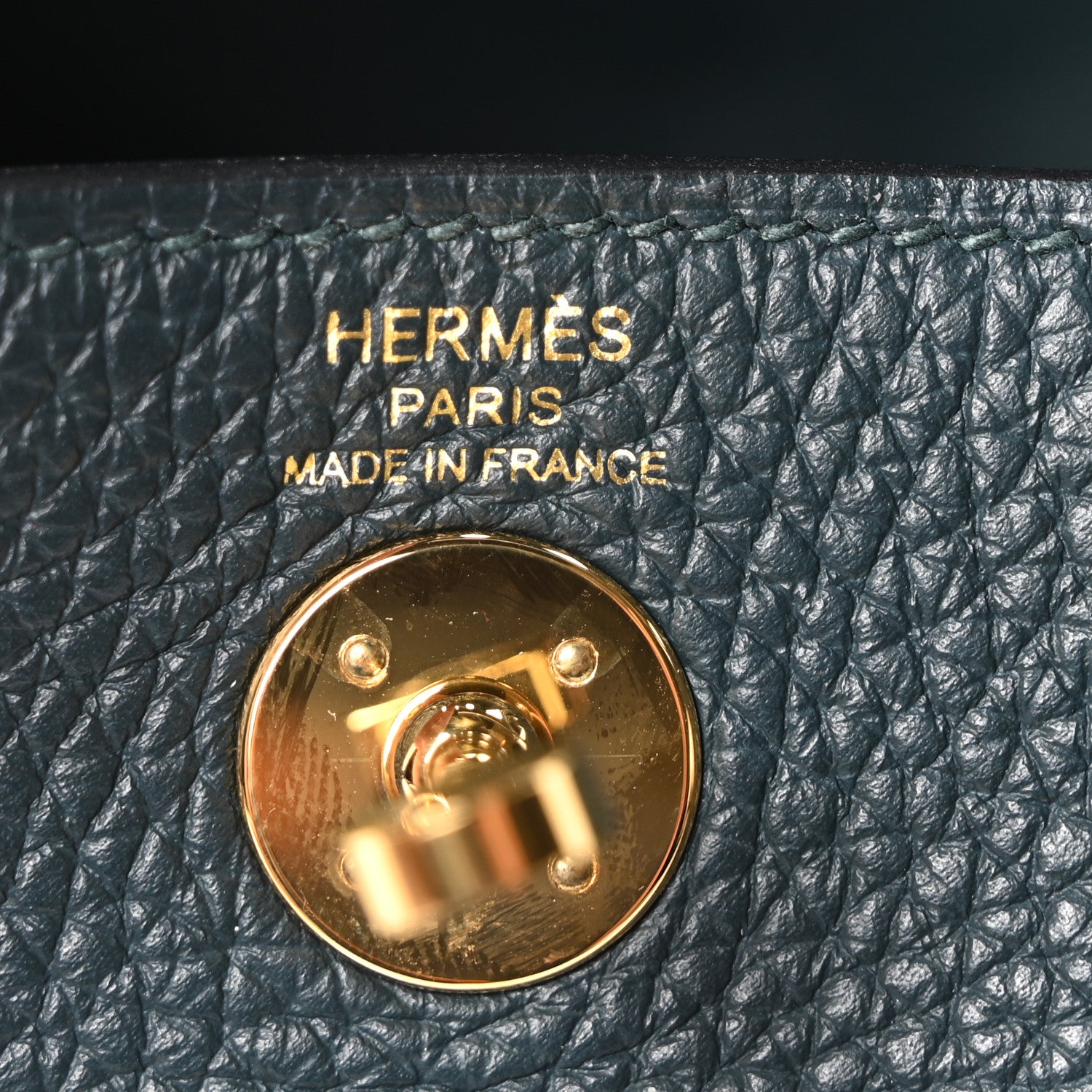 Hermes Taurillon Clemence Mini Lindy 20 Vert Cypress 6 of 11