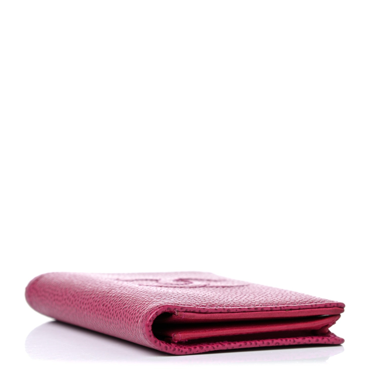 Chanel Caviar Timeless CC Card Holder Wallet Dark Pink 4 of 18