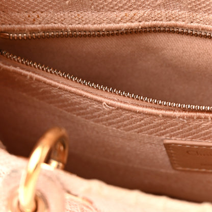 Christian Dior Canvas Embroidered Cannage Medium Lady D-Lite Pink 12 of 22