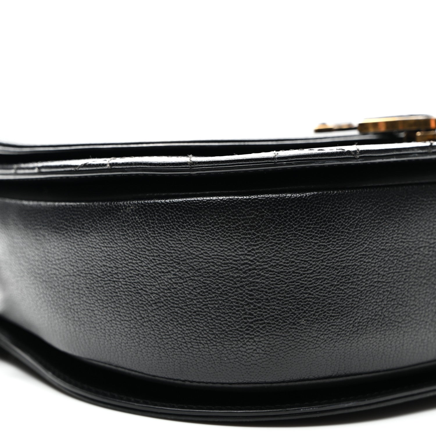 Chanel Shiny Calfskin Goatskin Quilted Medium Coco Curve Messenger Flap Black 9 of 12