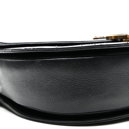 Chanel Shiny Calfskin Goatskin Quilted Medium Coco Curve Messenger Flap Black 9 of 12
