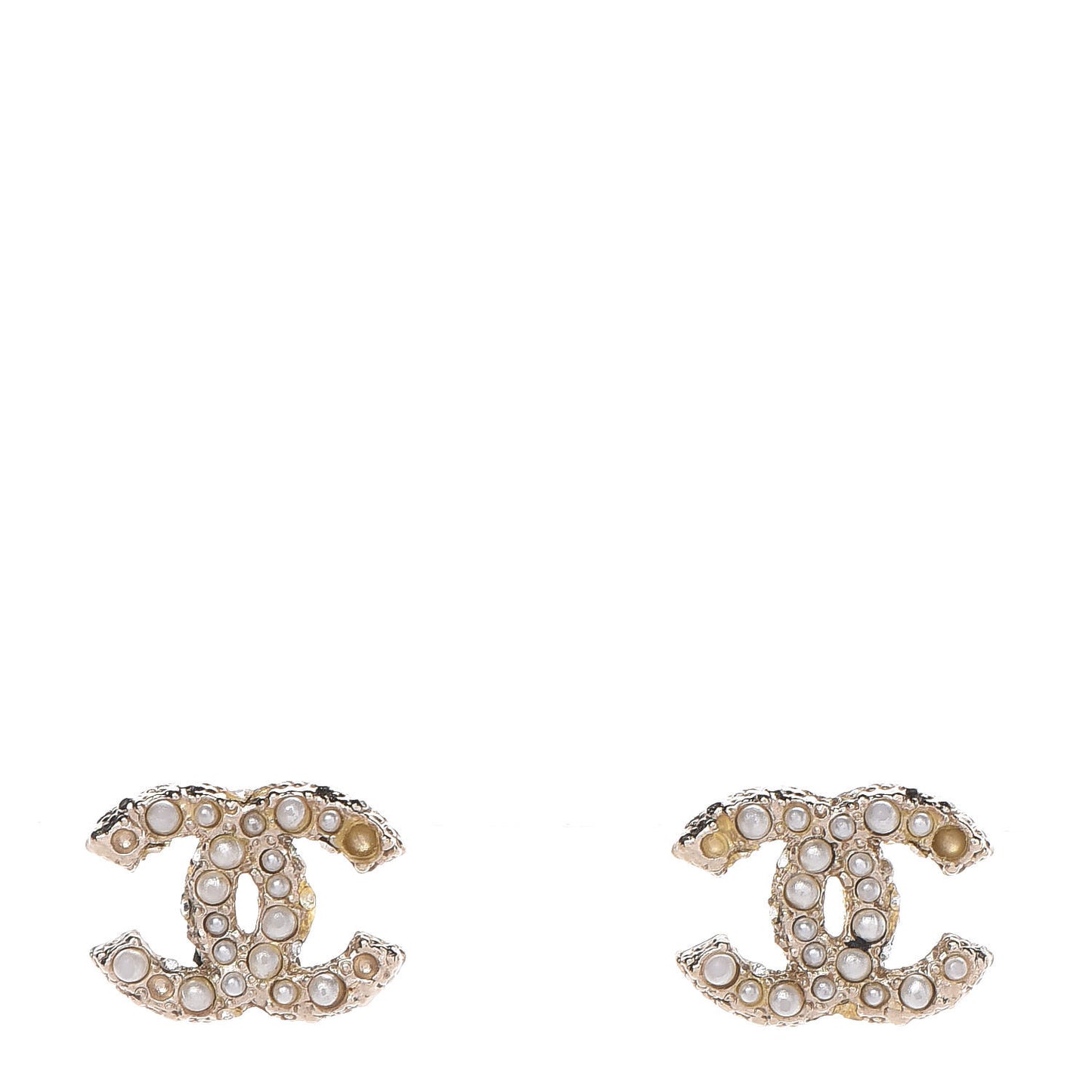 Pearl CC Earrings Light Gold