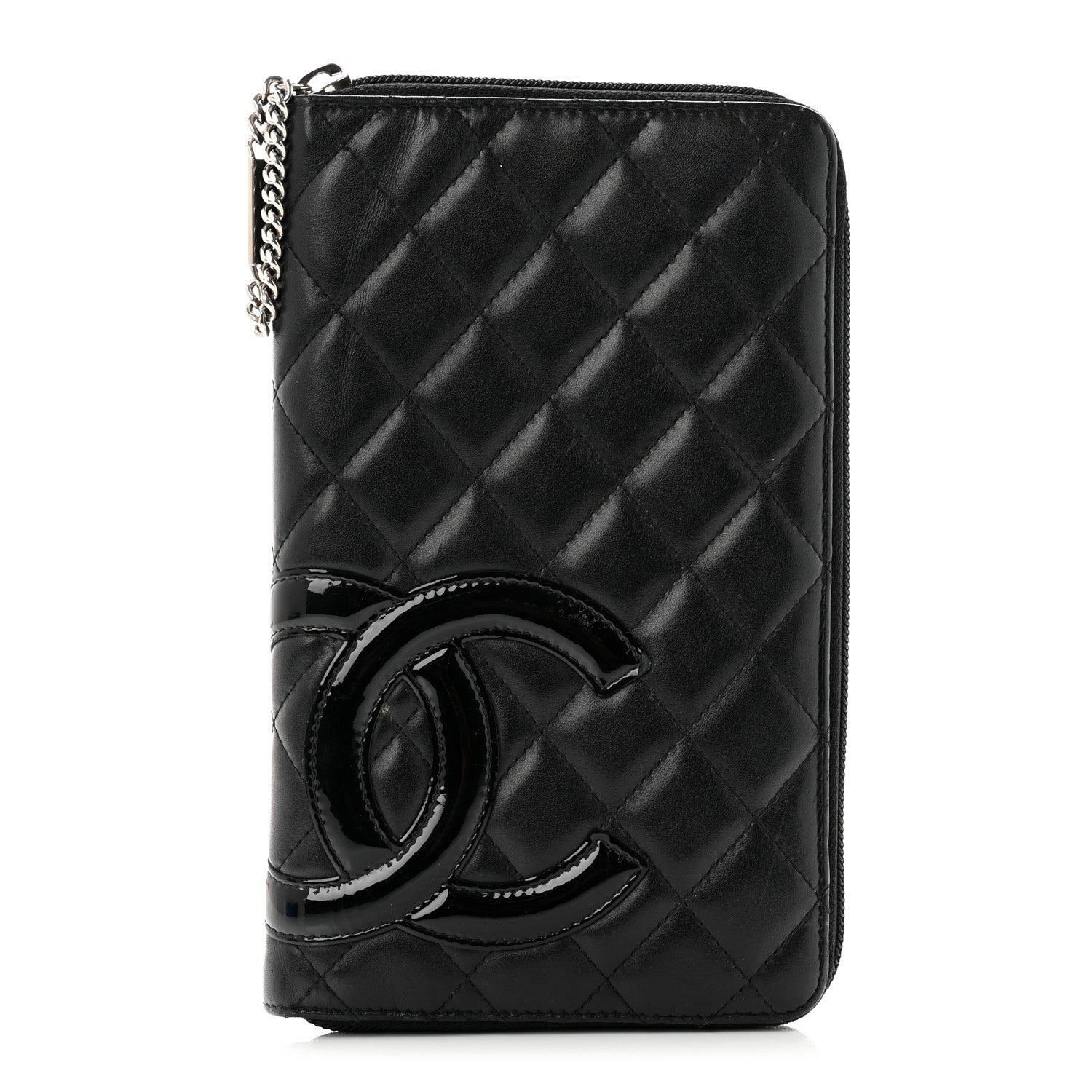 Chanel Calfskin Cambon Zip Around Organizer Wallet Black 1 of 8