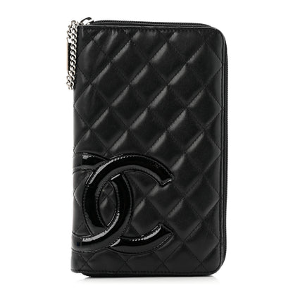 Chanel Calfskin Cambon Zip Around Organizer Wallet Black 1 of 8