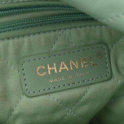 Chanel Shiny Calfskin Quilted Small Chanel 22 Light Green 7 of 11