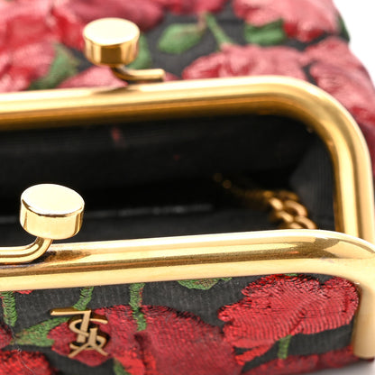 Saint Laurent Brocade Monogram Small Charniere Bag Red Multicolor 5 of 11