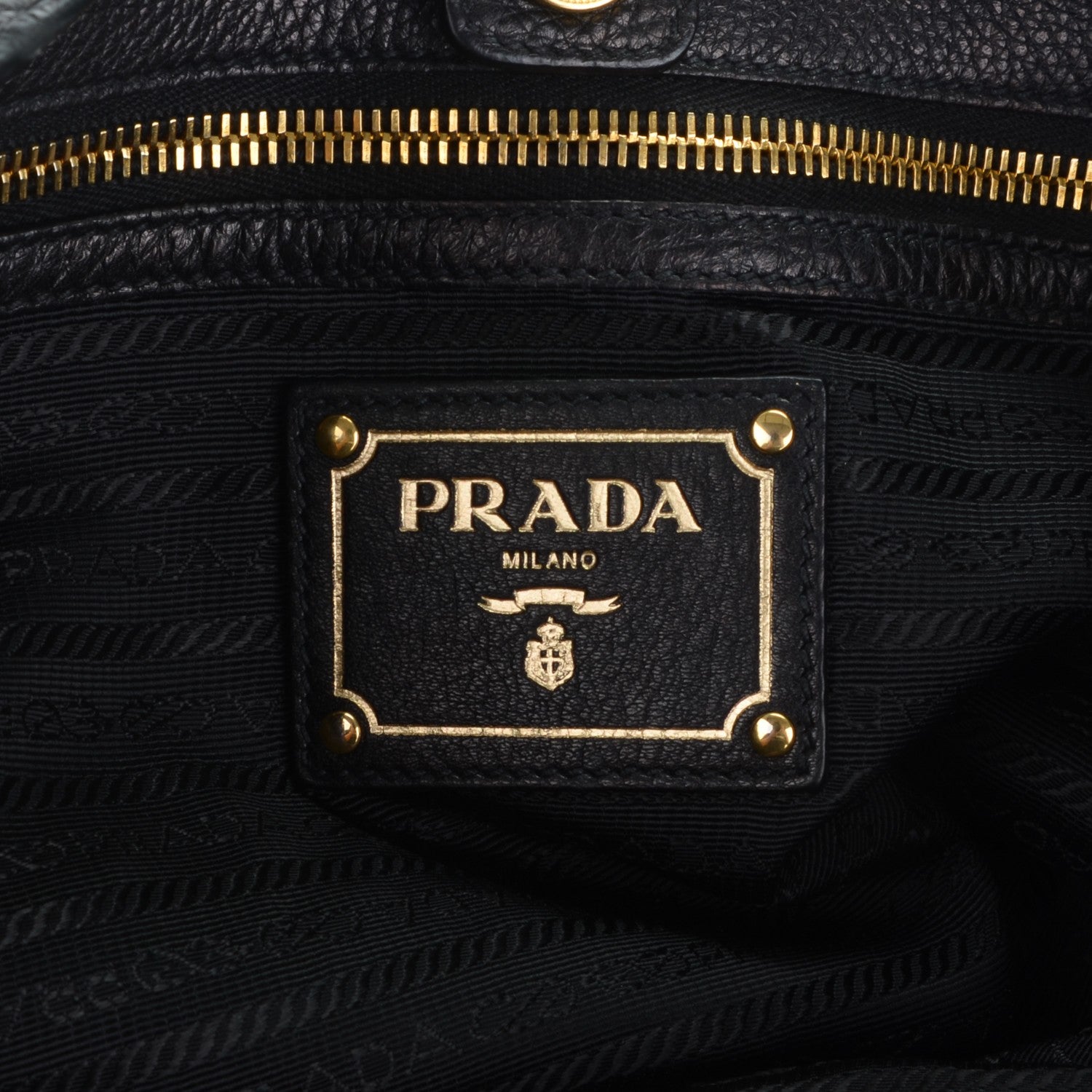 Prada Vitello Daino Tote Nero Black 6 of 8