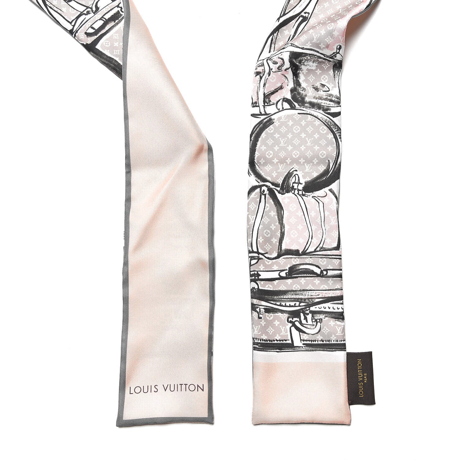 Louis Vuitton Silk Monogram Trunks Bandeau Rose Poudre 4 of 6