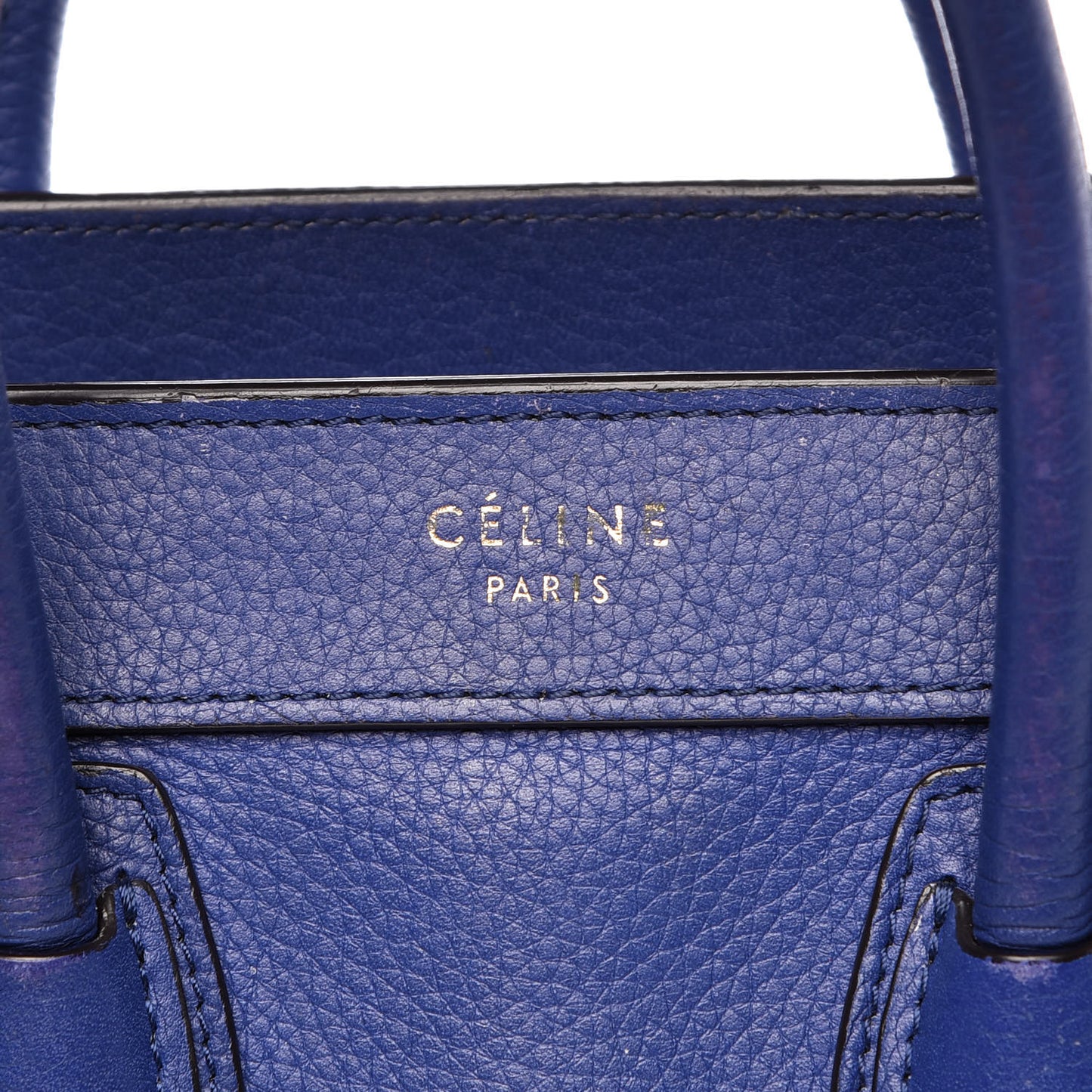 Drummed Calfskin Nano Luggage Indigo