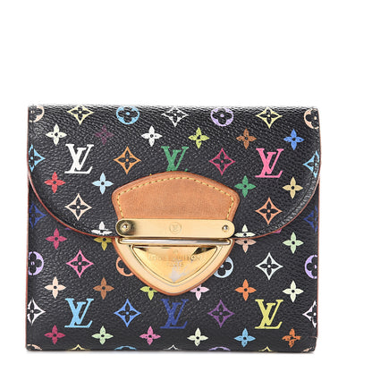Louis Vuitton Monogram Multicolor Joey Wallet Black Grenade 1 of 5