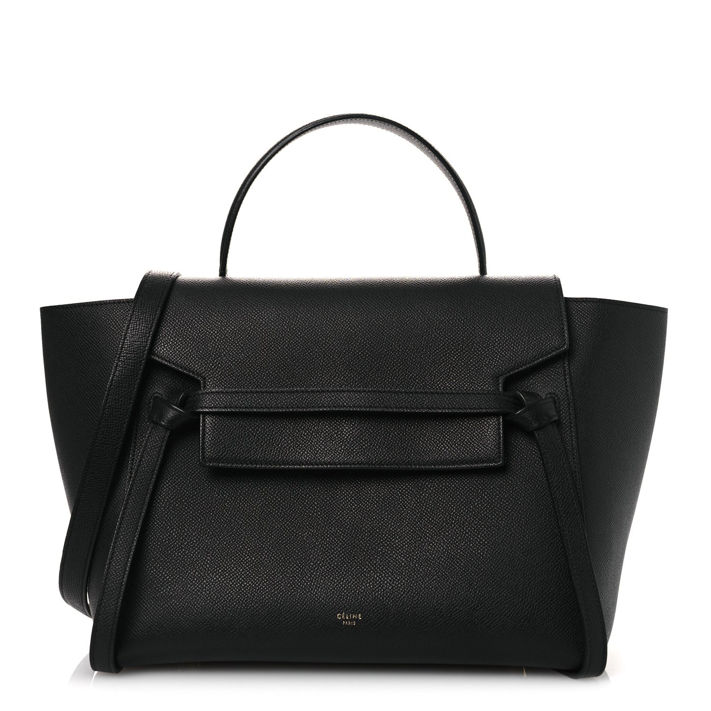 Grained Calfskin Mini Belt Bag Black
