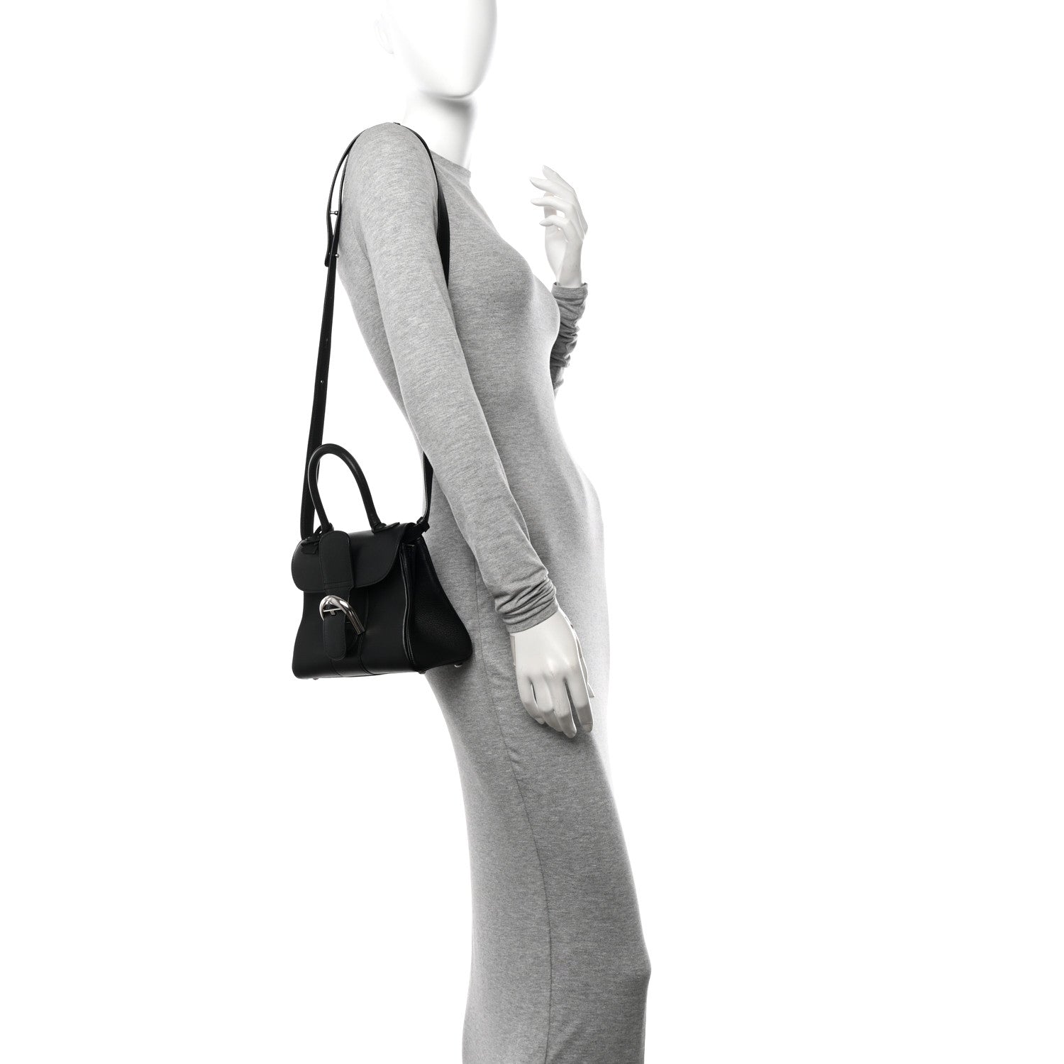 Delvaux Grained Calfskin Mini Brillant Satchel Black 2 of 10