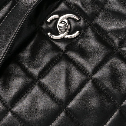 Chanel Lambskin Chain Rows Quilted Chain Hobo Black 9 of 11