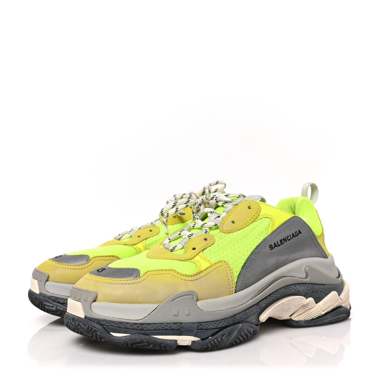 Balenciaga Fabric Mesh Mens Triple S Sneakers 43 Jaune Fluo 3 of 6