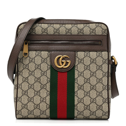 Gucci GG Supreme Monogram Web Small Ophidia Messenger Bag Brown 1 of 11