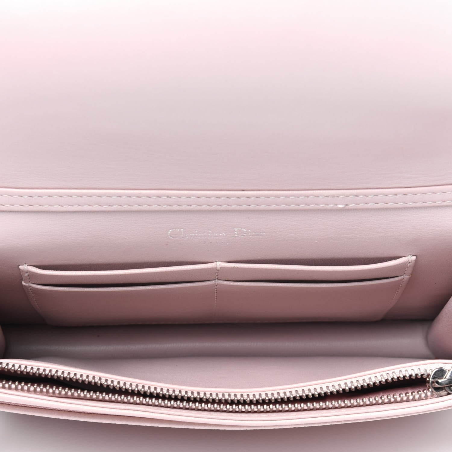 Christian Dior Grained Calfskin Diorama Wallet on Chain Pouch Rose Poudre 5 of 14