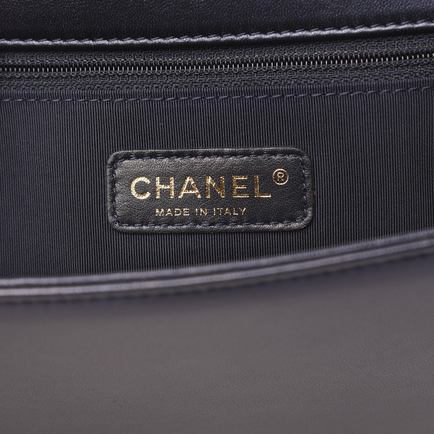 Chanel Lambskin Embossed New Medium Boy Cube Flap Navy 6 of 11