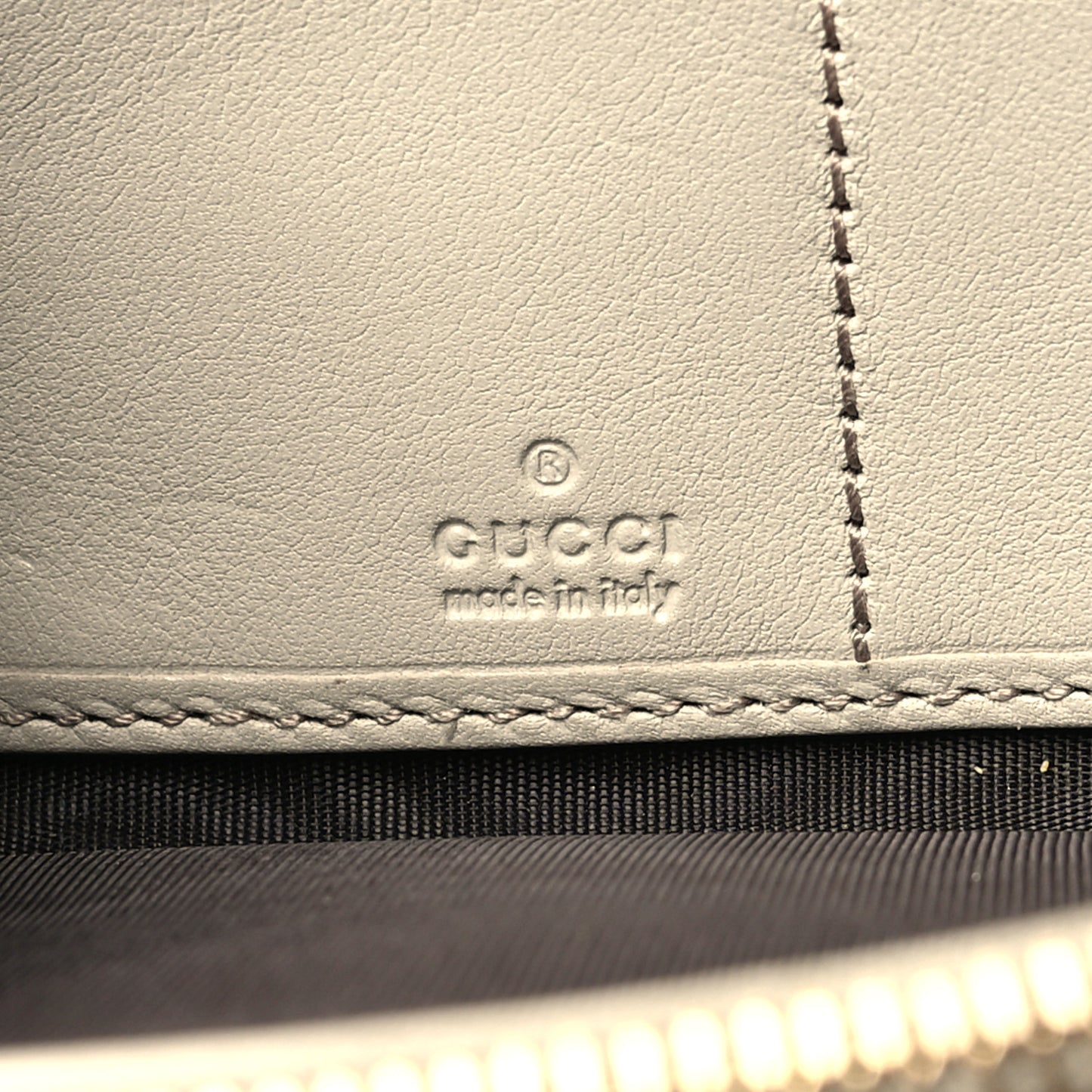 Guccissima Signature Microguccissima Bree Zip Around Wallet Off White