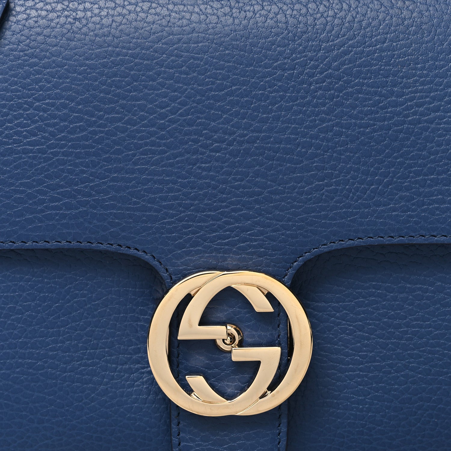 Gucci Dollar Calfskin Interlocking G Top Handle Shoulder Bag Caspian 9 of 11