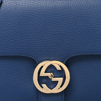 Gucci Dollar Calfskin Interlocking G Top Handle Shoulder Bag Caspian 9 of 11