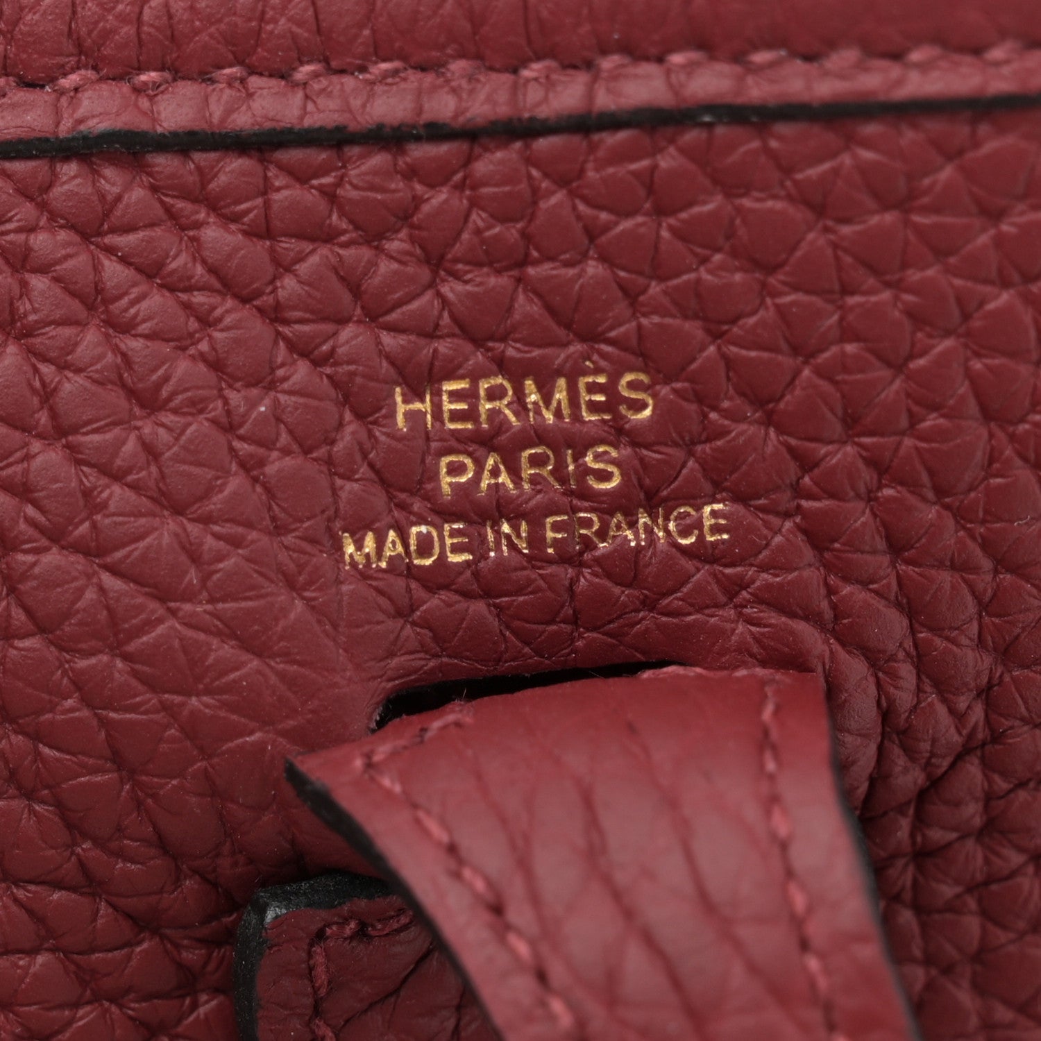 Hermes Taurillon Clemence Evelyne TPM Rouge H 6 of 11