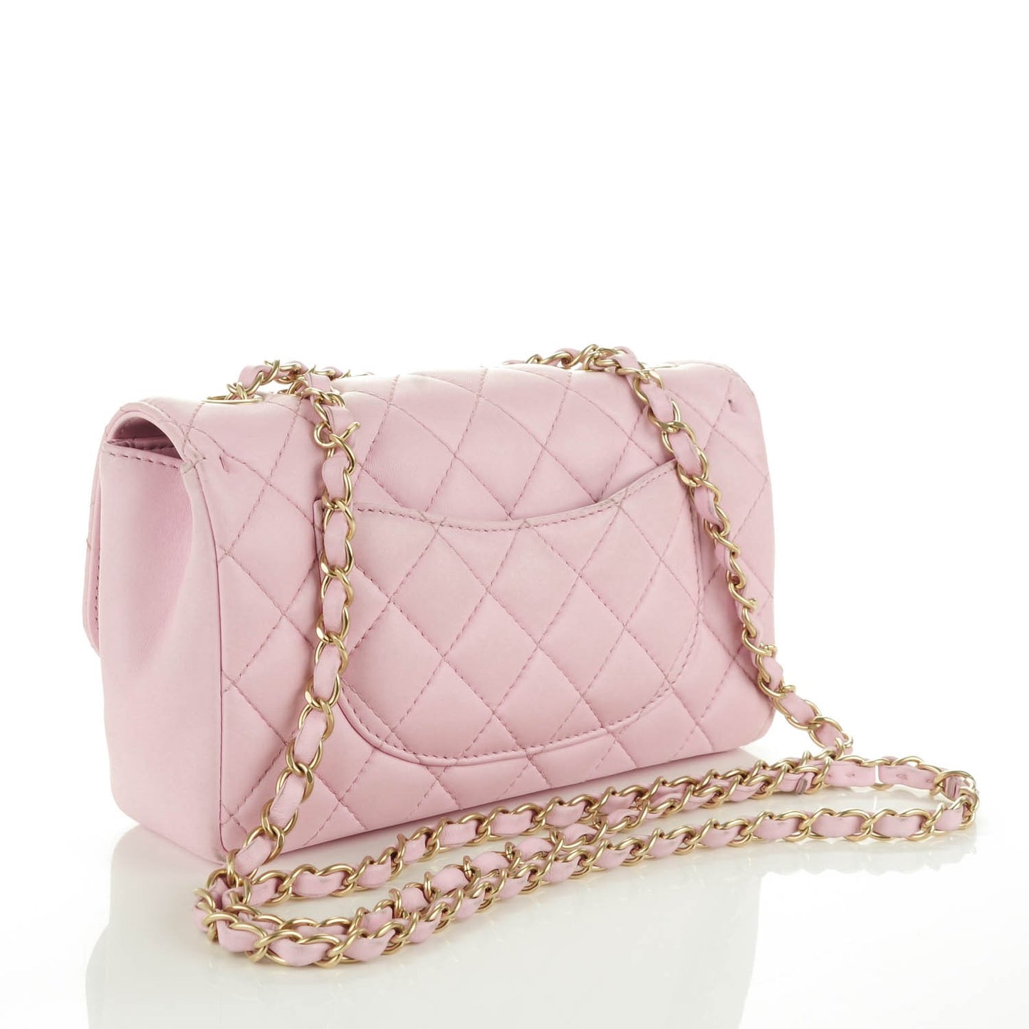 Lambskin Quilted Mini Mademoiselle Chic Flap Pink