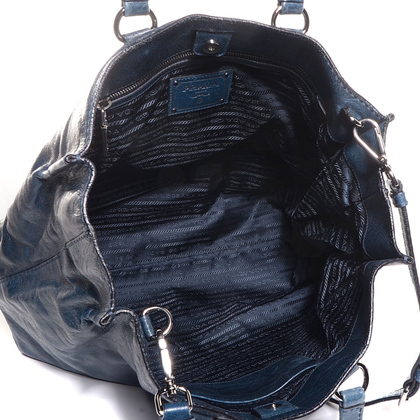 Vitello Shine Tote Denim