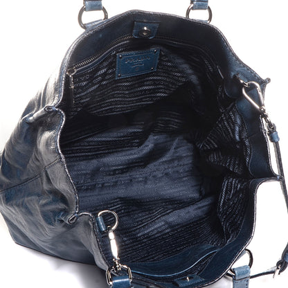 Prada Vitello Shine Tote Denim 5 of 10