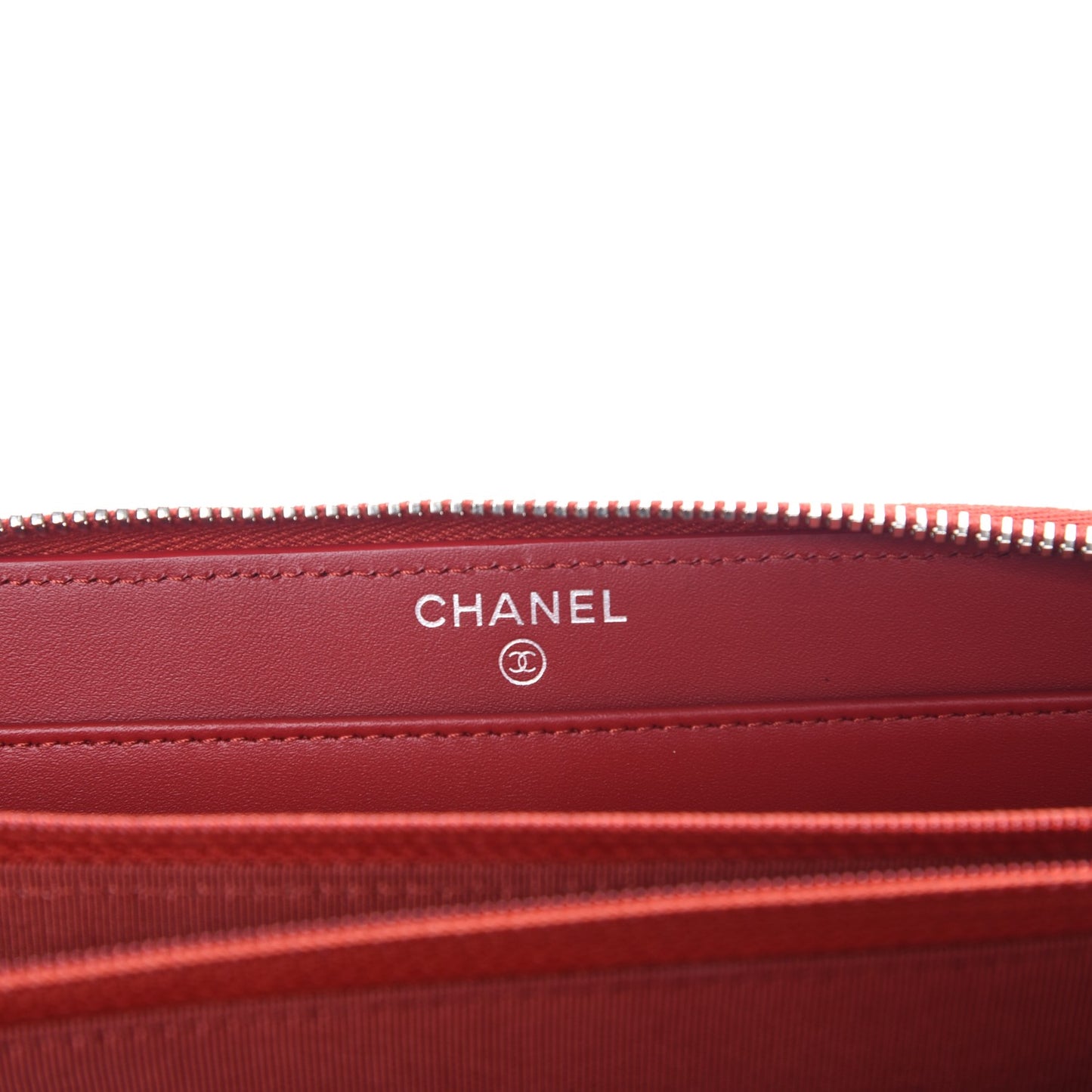 Caviar Quilted Large Gusset Zip Around Wallet Red