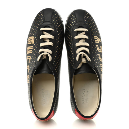 Gucci X SEGA Calfskin GUCCY Stars Mens Falacer Sneakers 12 Black 2 of 13