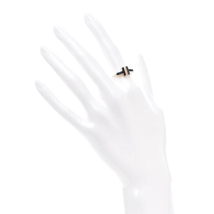 Tiffany 18K Rose Gold Black Onyx T Wire Ring 52 6 2 of 6