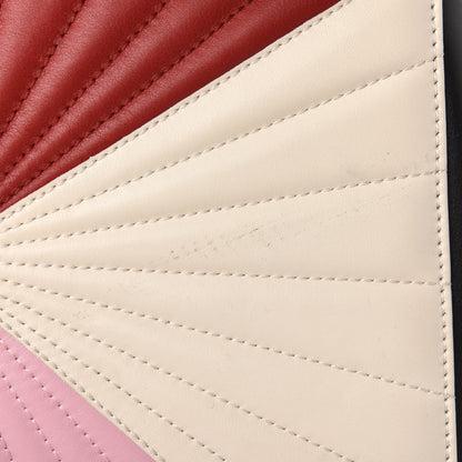 Gucci Calfskin Bamboo Trapuntata Queen Margaret Top Handle Bag Blue Agata Hibiscus Red Mystic White Sugar Pink 11 of 12