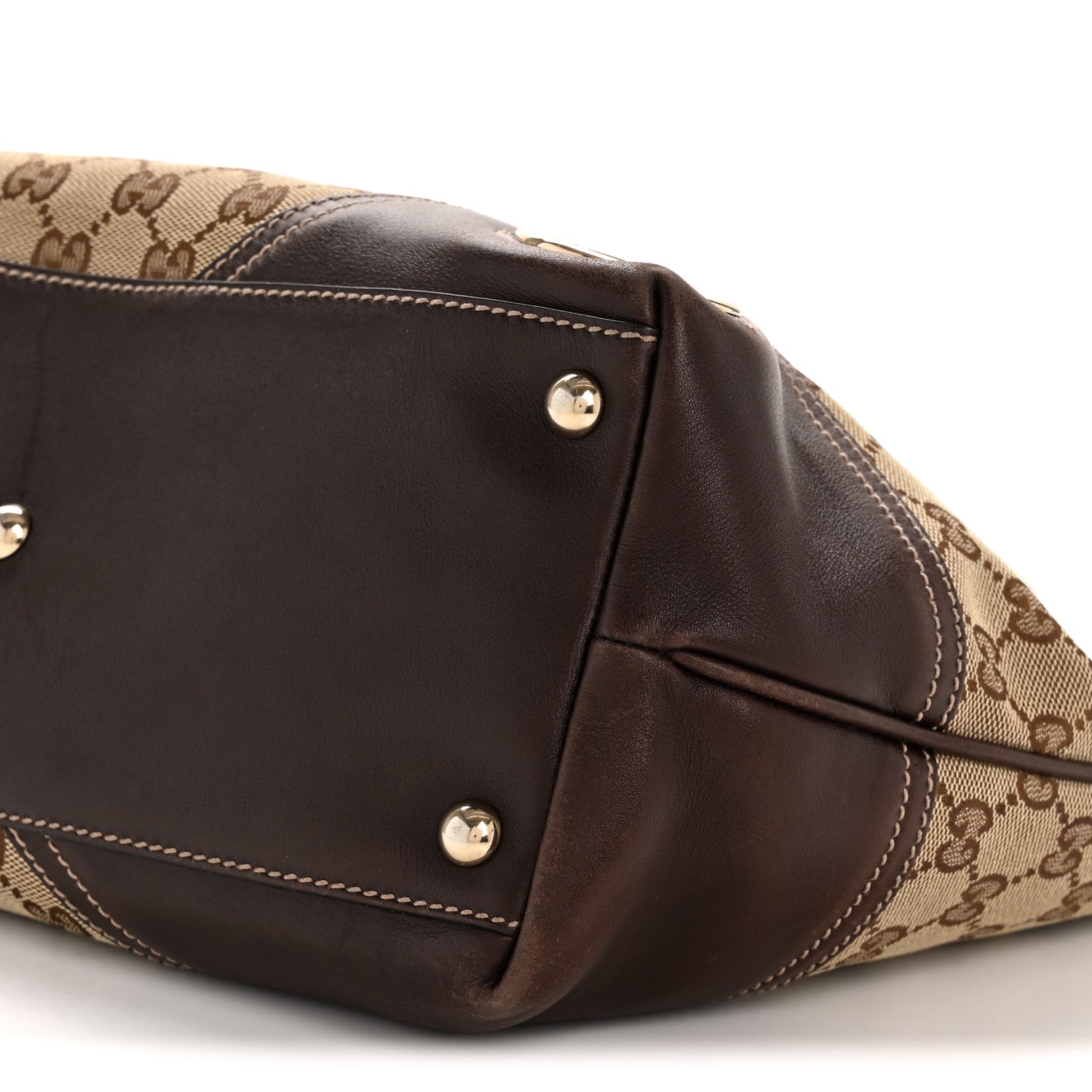 Gucci Monogram Medium New Britt Tote Brown 10 of 13
