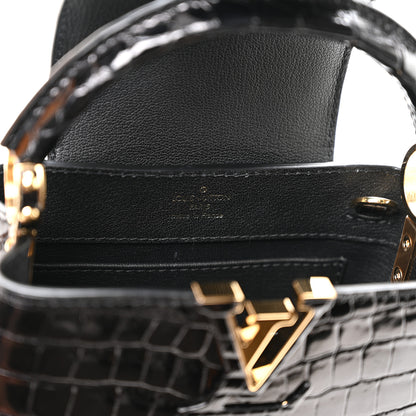 Louis Vuitton Crocodile Mini Capucines Black 7 of 11