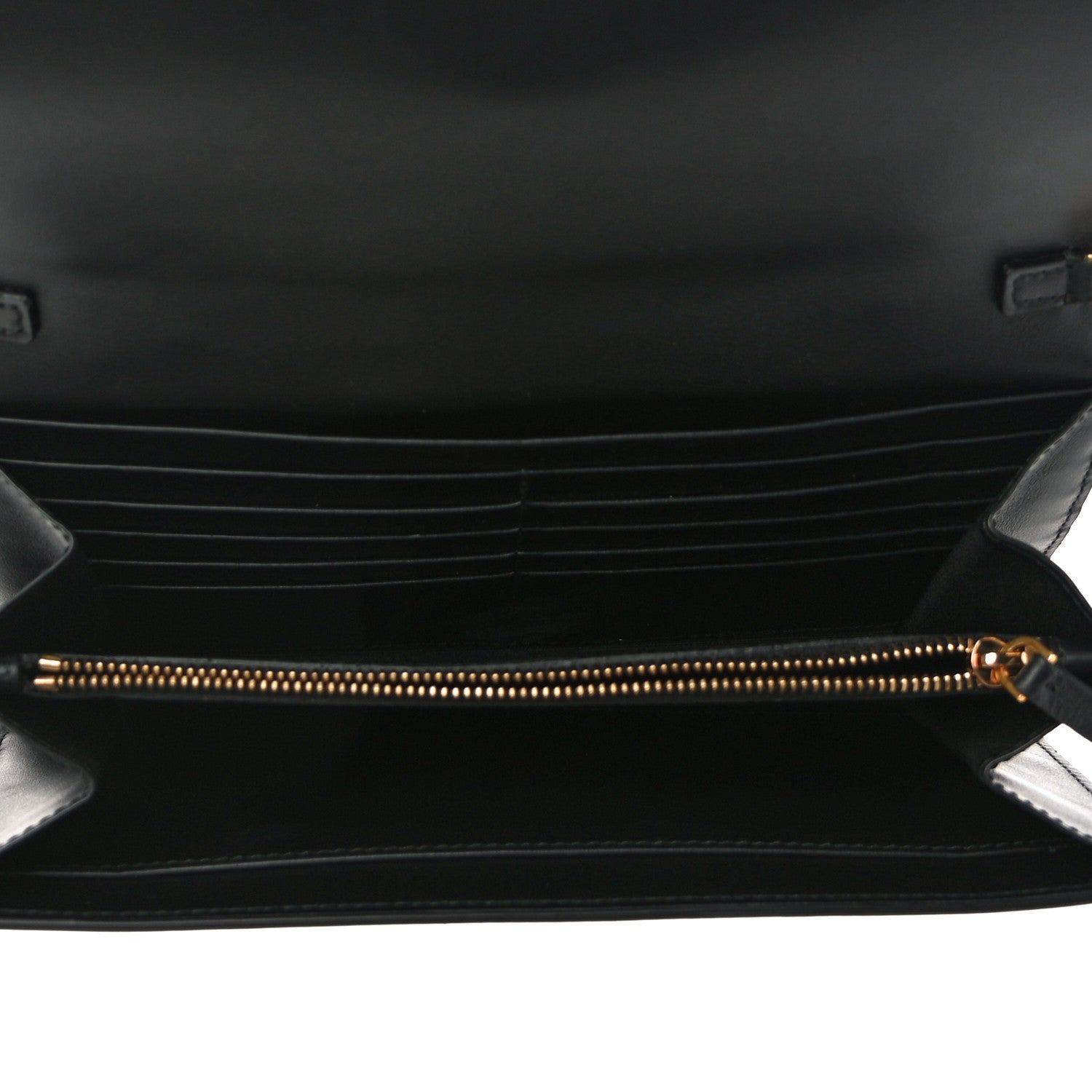 Versace Nappa Crystal Embroidered Medusa Wallet on Chain Crossbody Black 5 of 10
