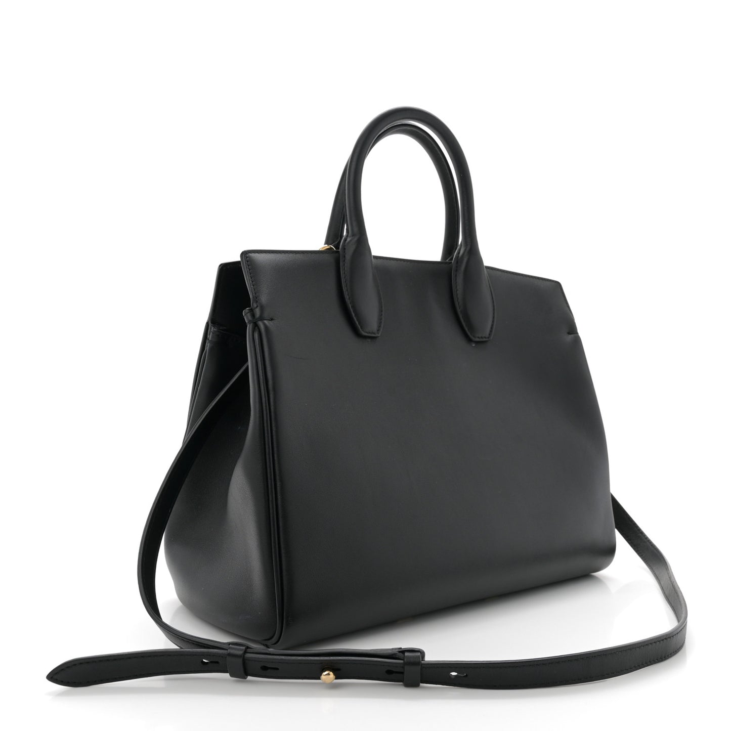 Calfskin Medium Studio Bag Black