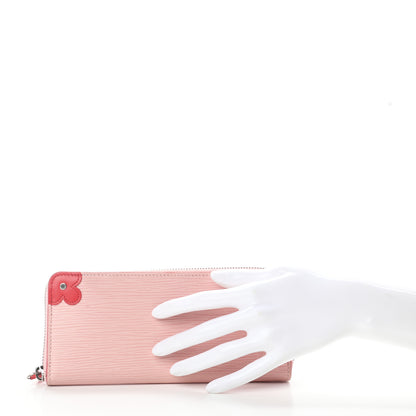 Louis Vuitton Epi Blooming Corners Clemence Wallet Rose Ballerine Coquelicot 2 of 7