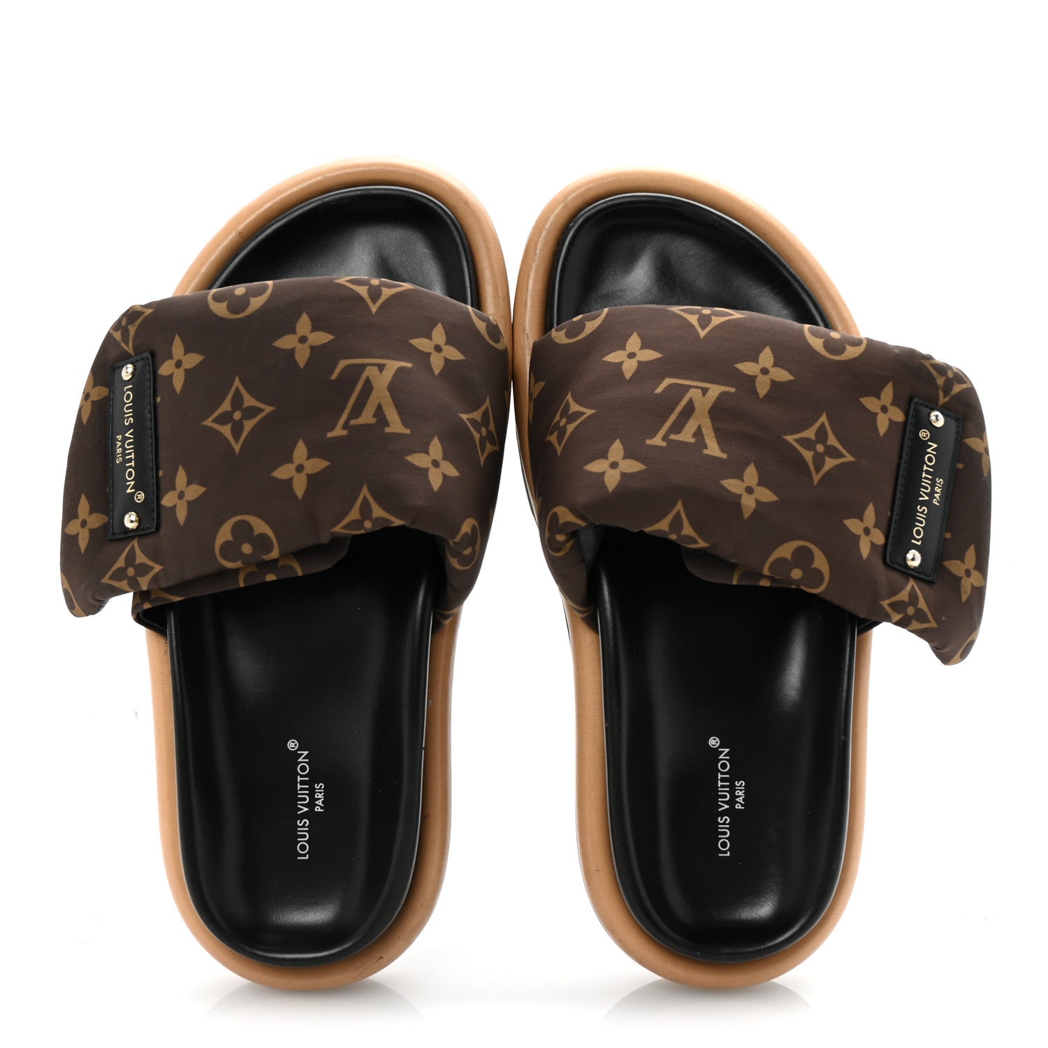 Louis Vuitton Nylon Monogram Pool Pillow Comfort Mule 36 Cacao Brown 2 of 9