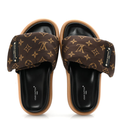 Louis Vuitton Nylon Monogram Pool Pillow Comfort Mule 36 Cacao Brown 2 of 9